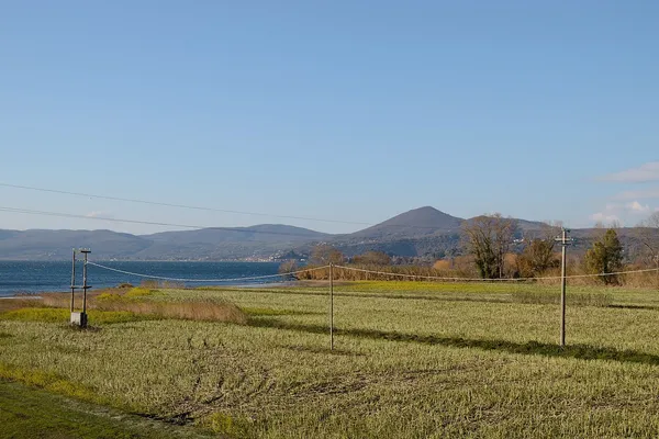 Lake Bracciano with the Sabatini hills in the background